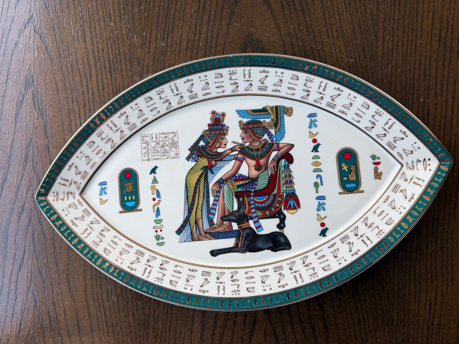 Fathi Mahmoud Egyptische schaal - Pâte et émail Limoges, Ophalen of Verzenden