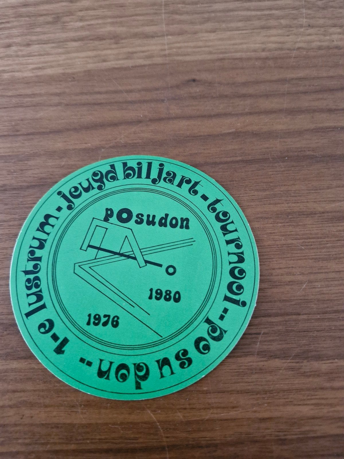 11638 Vintage Sticker 1e Lustrum Jeugd Biljart Toernooi Posu, Ophalen of Verzenden, Gebruikt, Sport