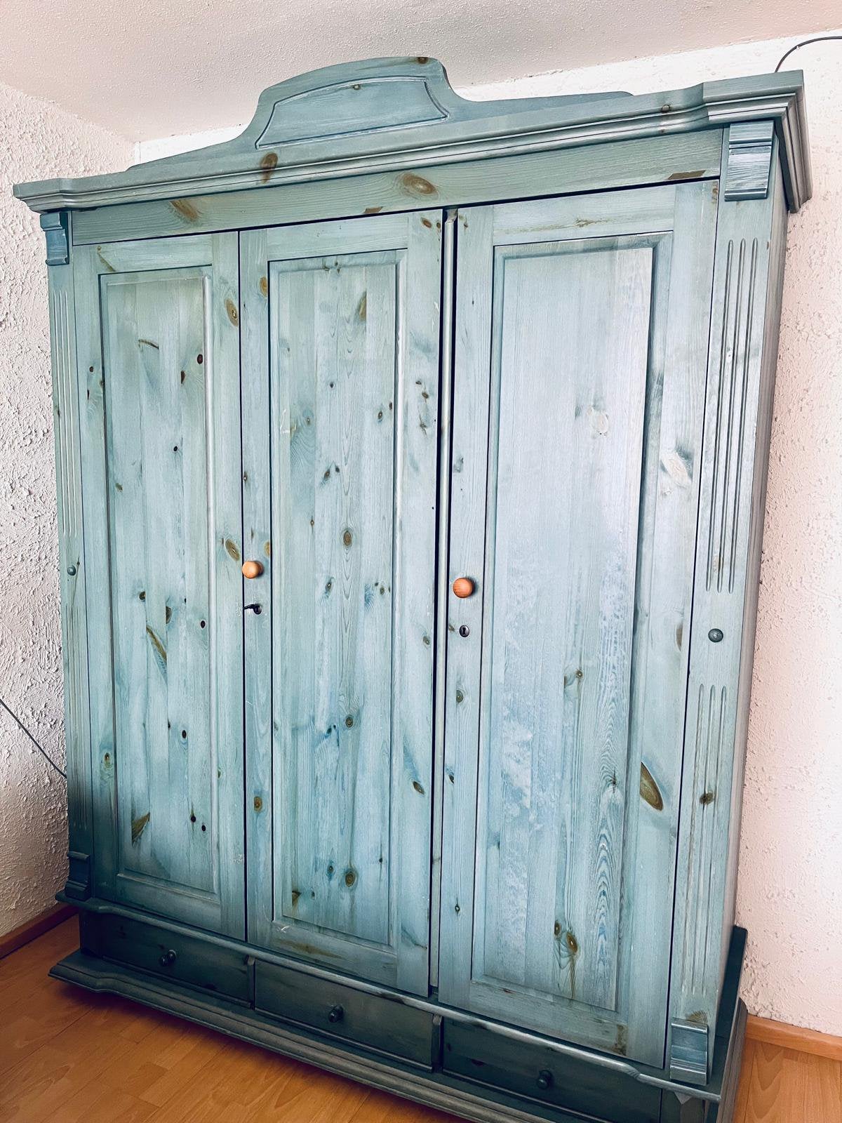Kledingkast brocante/boeren stijl, Ophalen, Gebruikt, Kast, 50 tot 70 cm