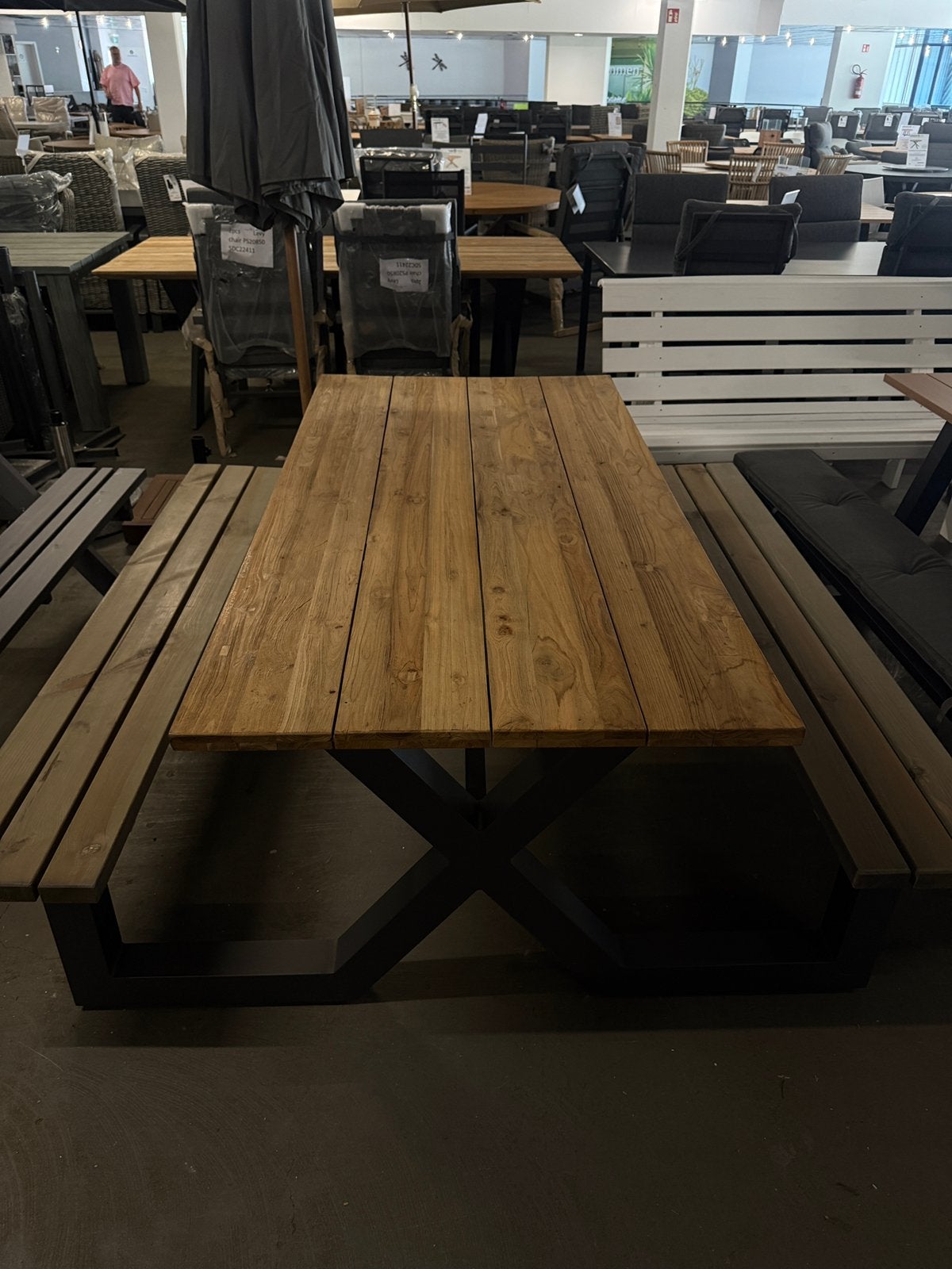 SenS-line Picknicktafel – Teakhout SHOWROOM SALE, Ophalen, Zo goed als nieuw, Hout