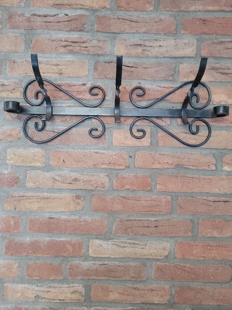 Vintage smeedijzeren kapstok 56/20, Huis en Inrichting, Wandkapstok, Ophalen of Verzenden, Zo goed als nieuw, Minder dan 100 cm
