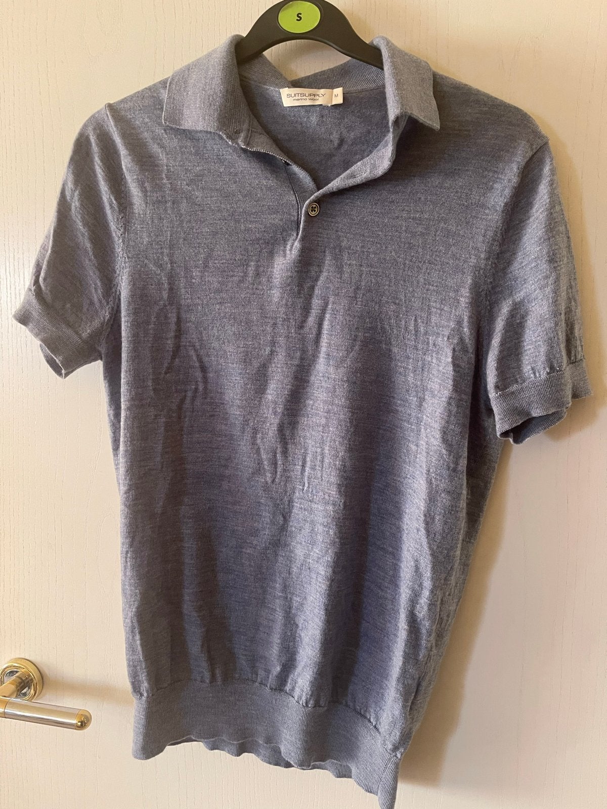 Suitsupply Merino Wol Polo Maat M, Ophalen of Verzenden, Zo goed als nieuw, Maat 48/50 (M), Blauw