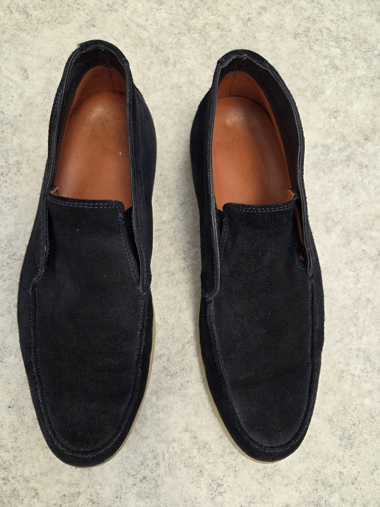 Manfield suède loafers - Maat 46, Loafers, Manfield, Blauw, Ophalen of Verzenden