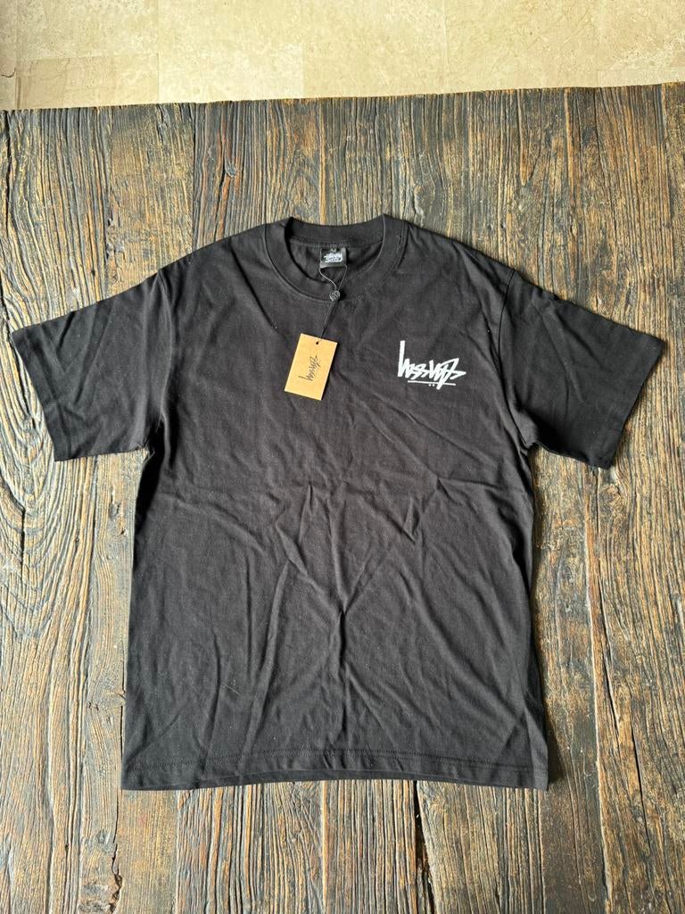 Stüssy Black Logo T-Shirt – Nieuw met Tags – M, Verzenden, Nieuw, Maat 48/50 (M), Zwart