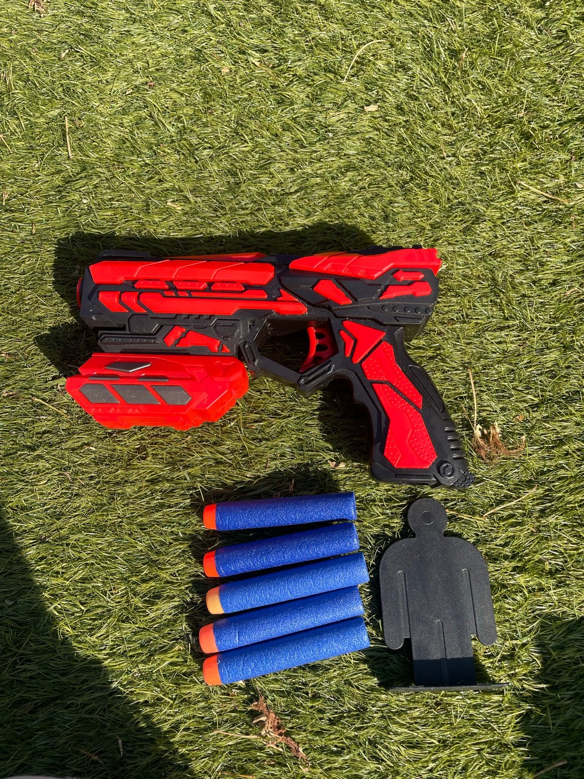 Nerf gun met 5 pijltjes en doelwit, Ophalen, Gebruikt