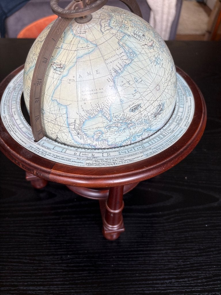 Globe met oude wereldkaart, Huis en Inrichting, Ophalen, Gebruikt, 30 cm, Draaibaar