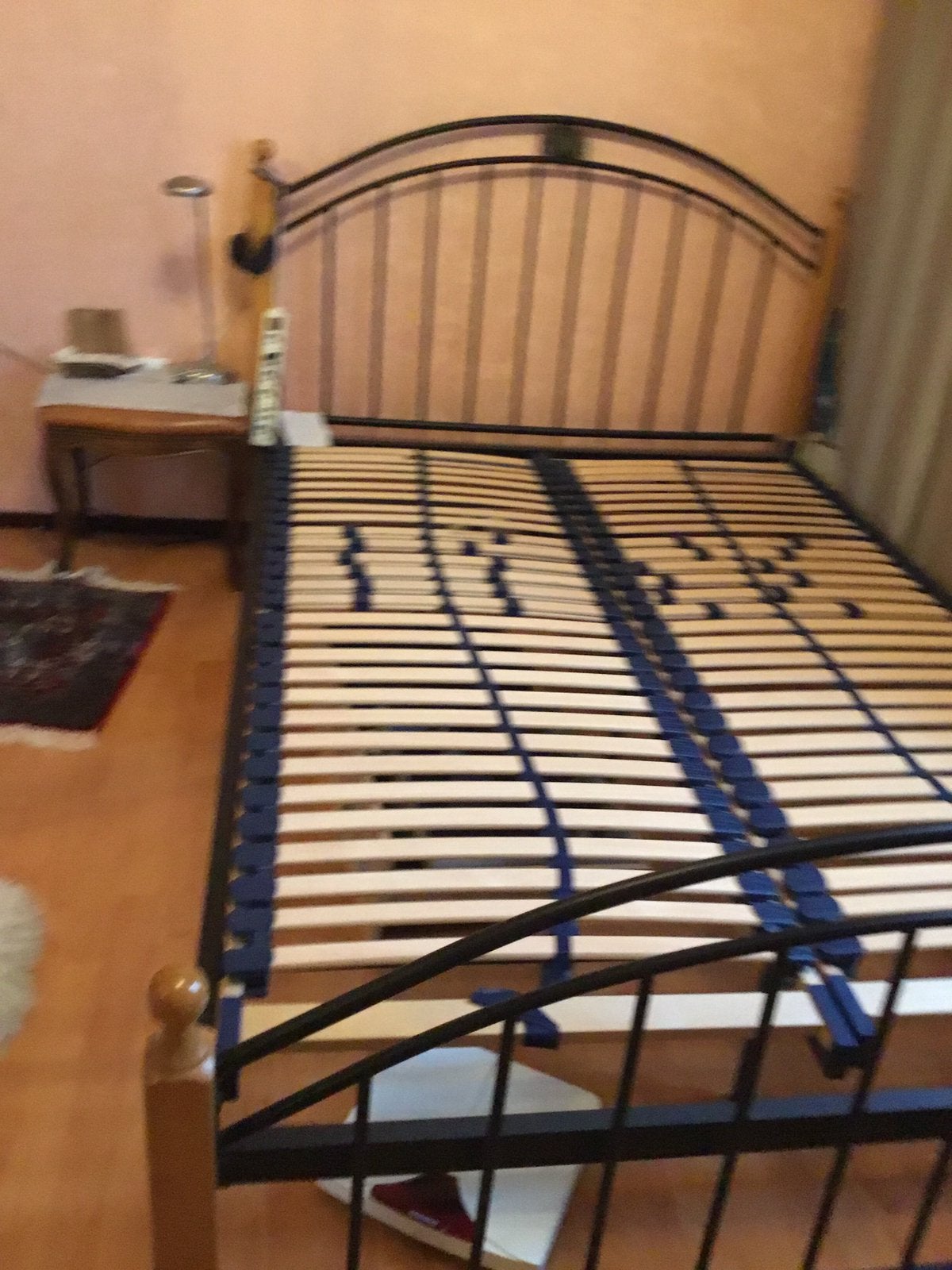 Metalen bed 140X210, Ophalen, Gebruikt, Tweepersoons, 140 cm