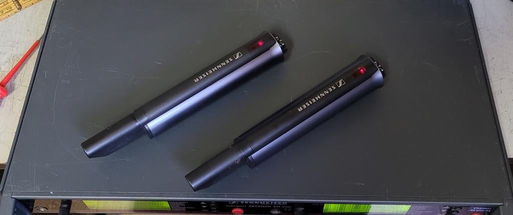 Sennheiser EM3032 zenderset met twee SKM5000 handhelds, Ophalen of Verzenden