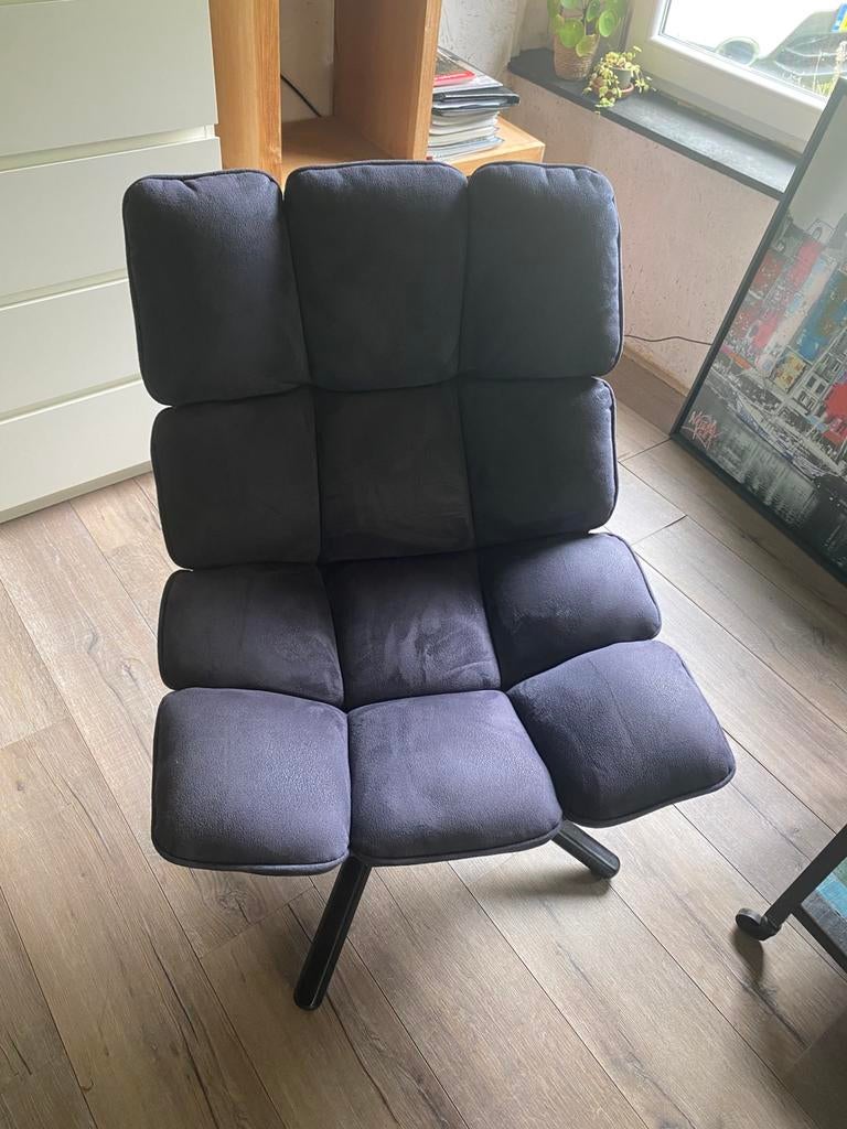 Elenora Daan stoel blauw, 75 tot 100 cm, Ophalen of Verzenden, Zo goed als nieuw, Stof