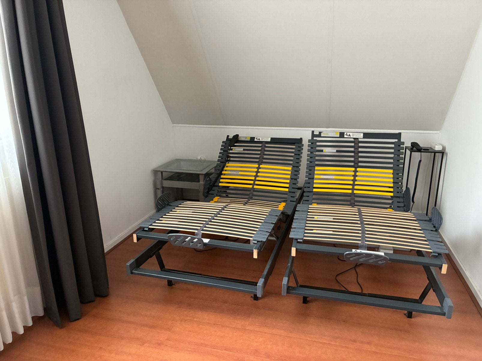 Electrische bedden bodems, Ophalen, Verstelbaar, Zwart, Tweepersoons