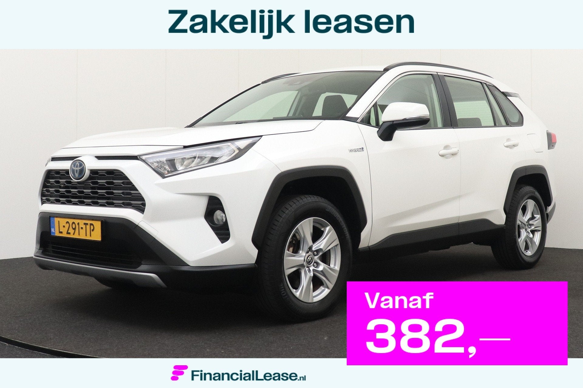 Toyota RAV4 2.5 Hybrid Active Adapt. Cruise Carplay Camera, Dealer onderhouden, Stof, Gebruikt, 4 cilinders