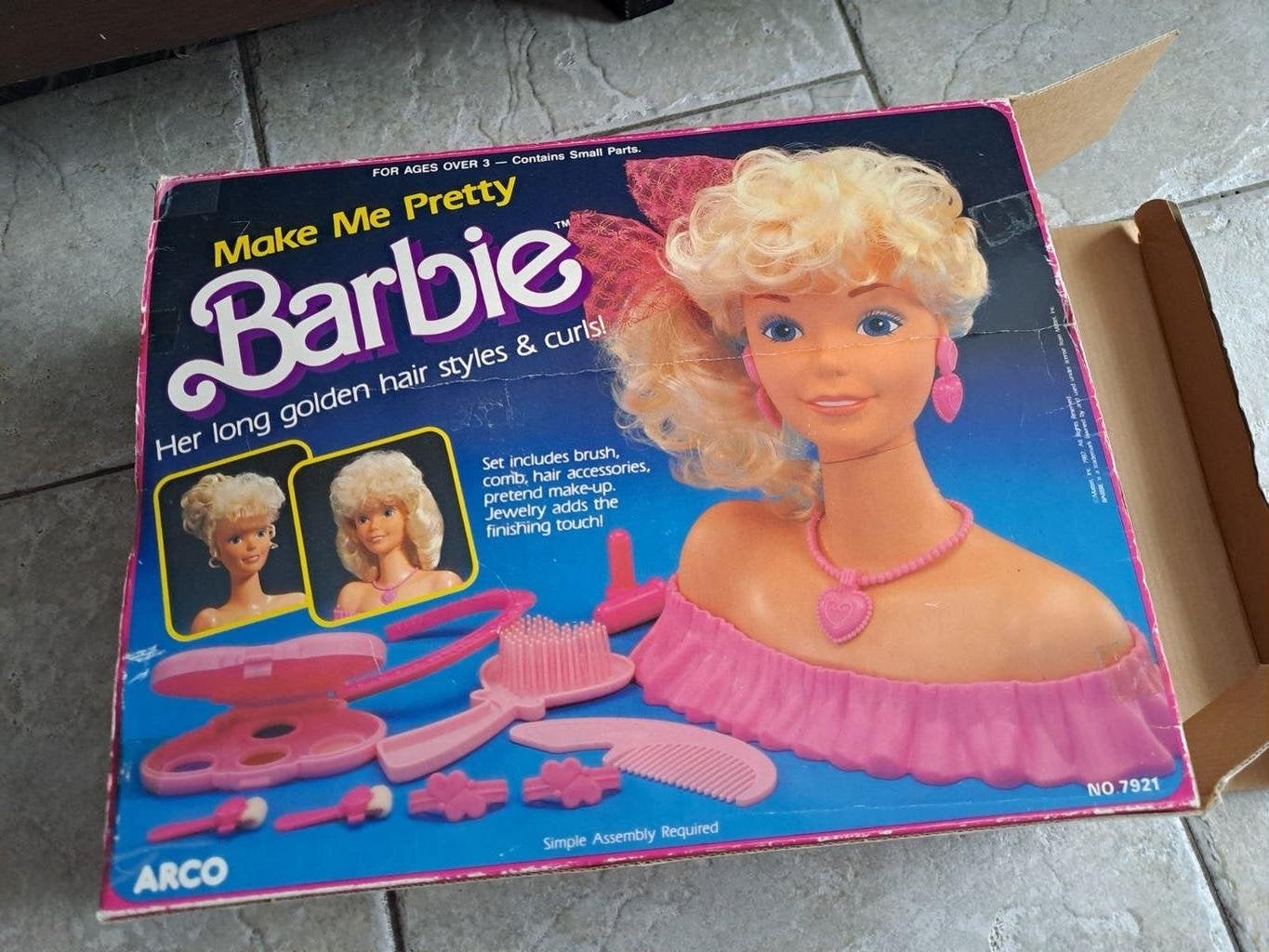 Vintage Barbie Make Me Pretty Styling Hoofd met Accessoires, Ophalen of Verzenden, Gebruikt, Barbie