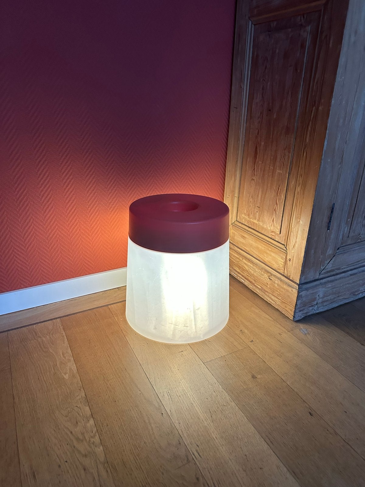 Zeldzaam kruk, vloerlamp Ikea ps2014, Kunststof, Ophalen of Verzenden, Zo goed als nieuw, Oranje