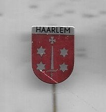 HAARLEM WAPEN LOGO SPELD NR 2, Ophalen of Verzenden, Gebruikt, Stad of Land, Speldje of Pin