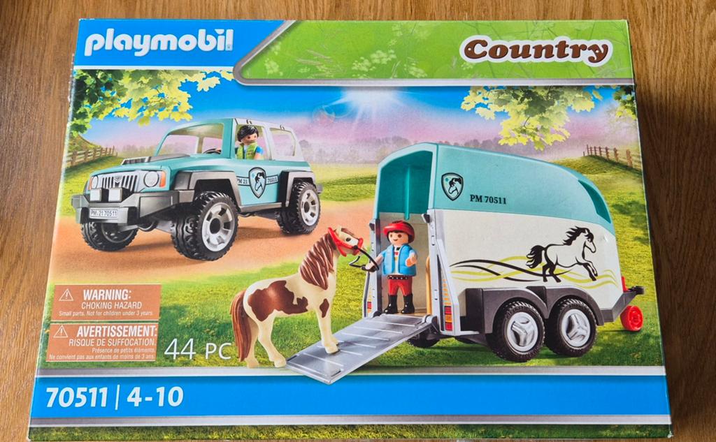 Playmobil Country 70511: SUV met paardentrailer, Kinderen en Baby's, Speelgoed | Playmobil, Verzenden, Gebruikt, Complete set