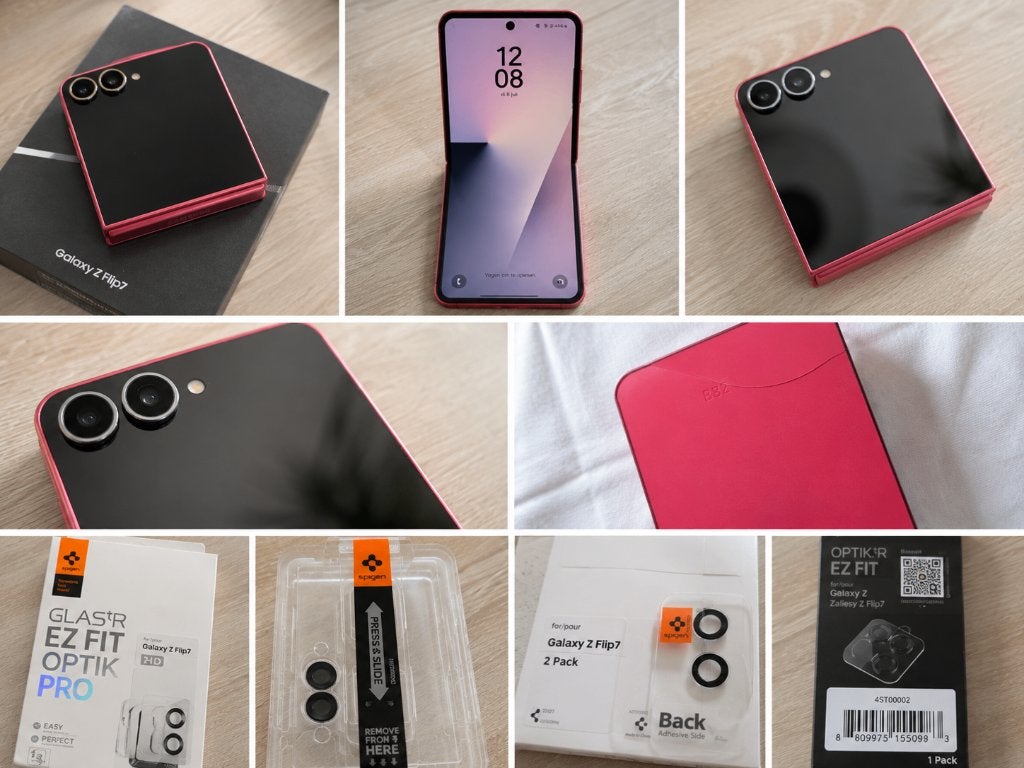 Samsung Galaxy Z Flip7 roze - Spigen bescherming – bon, Ophalen of Verzenden, Zo goed als nieuw, 128 GB, Zonder abonnement