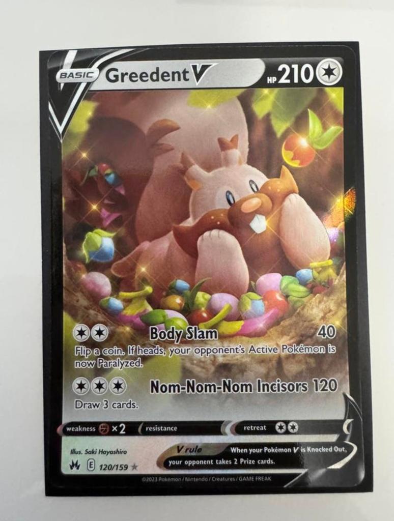 Greedent V 120/159 Pokemon Crown Zenith, Ophalen of Verzenden, Zo goed als nieuw