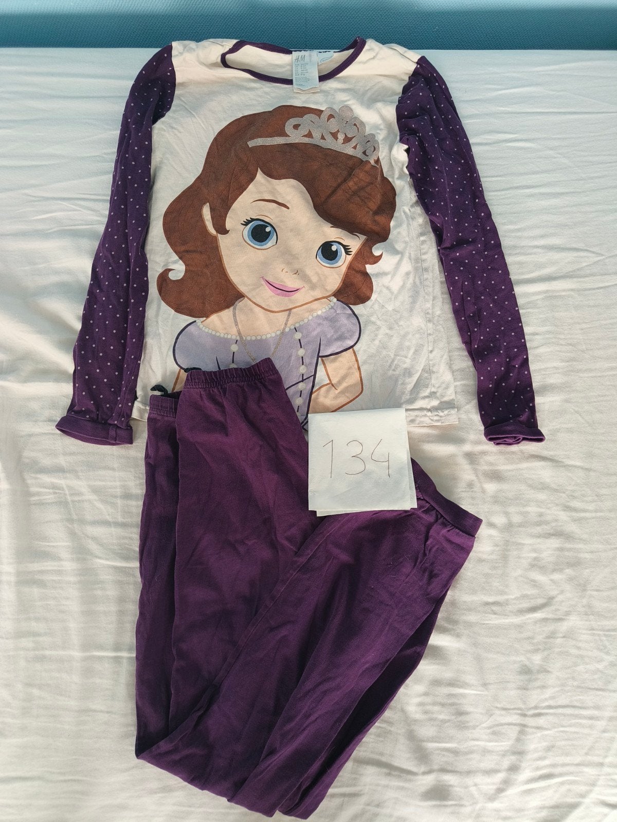 H&M Sofia het Prinsesje pyjama maat 134, Ophalen of Verzenden