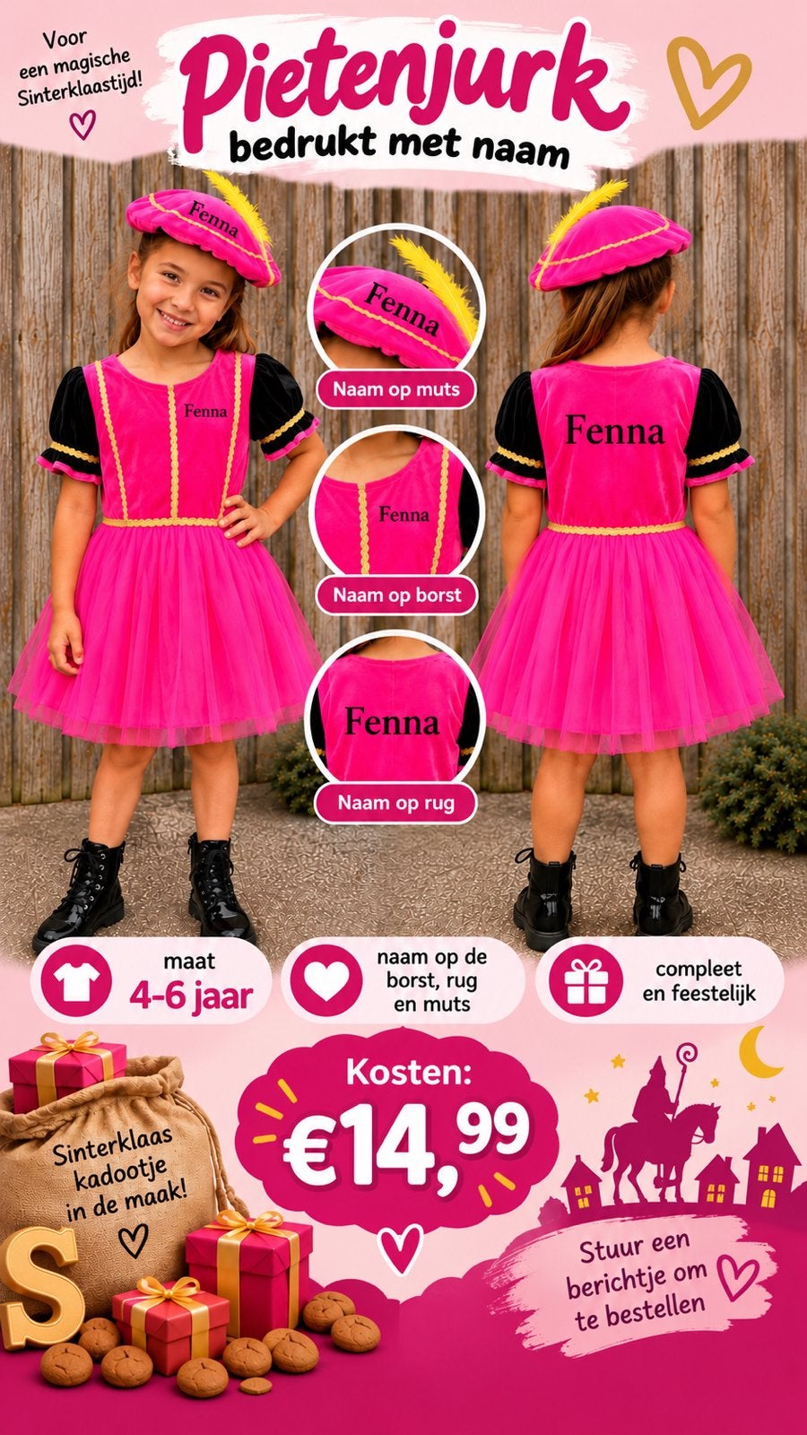 Pietenjurk meisjes, Diversen, Ophalen of Verzenden, Nieuw