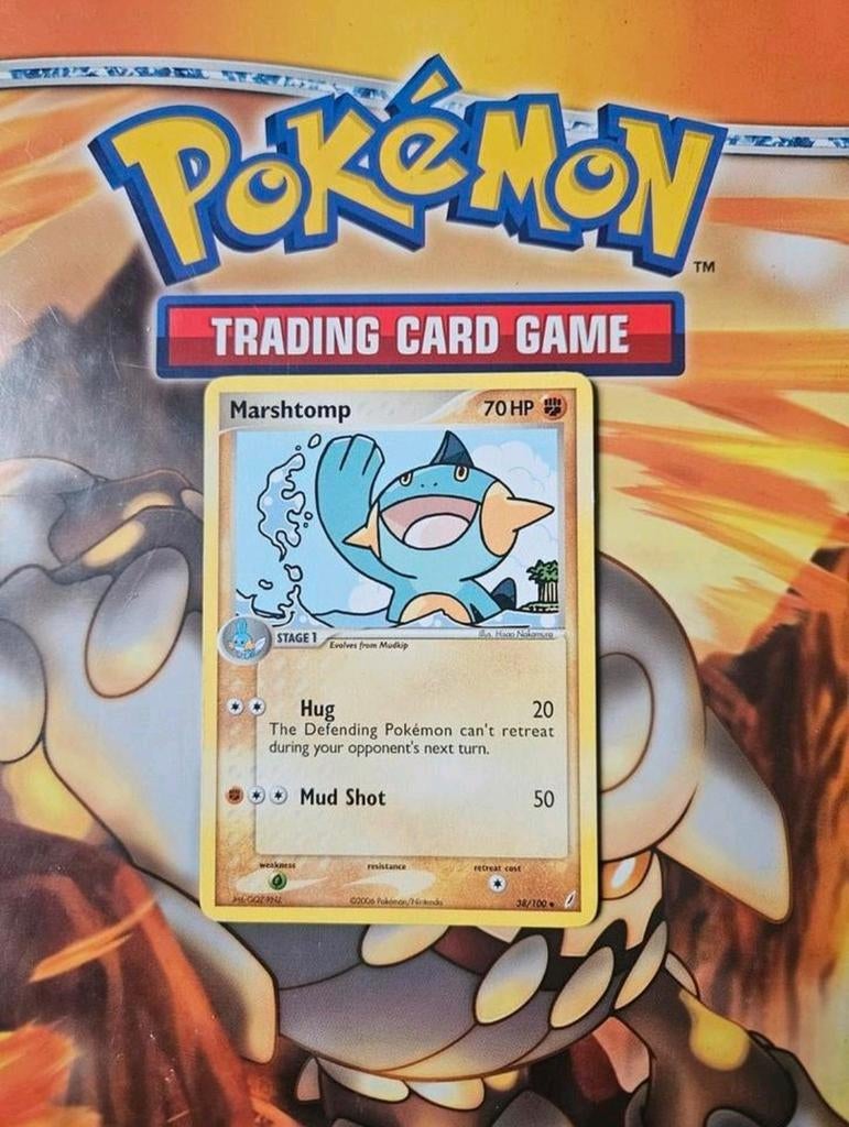 Marshtomp 38/100 Ex Crystal Guardians pokemon kaart, Ophalen of Verzenden, Gebruikt, Losse kaart