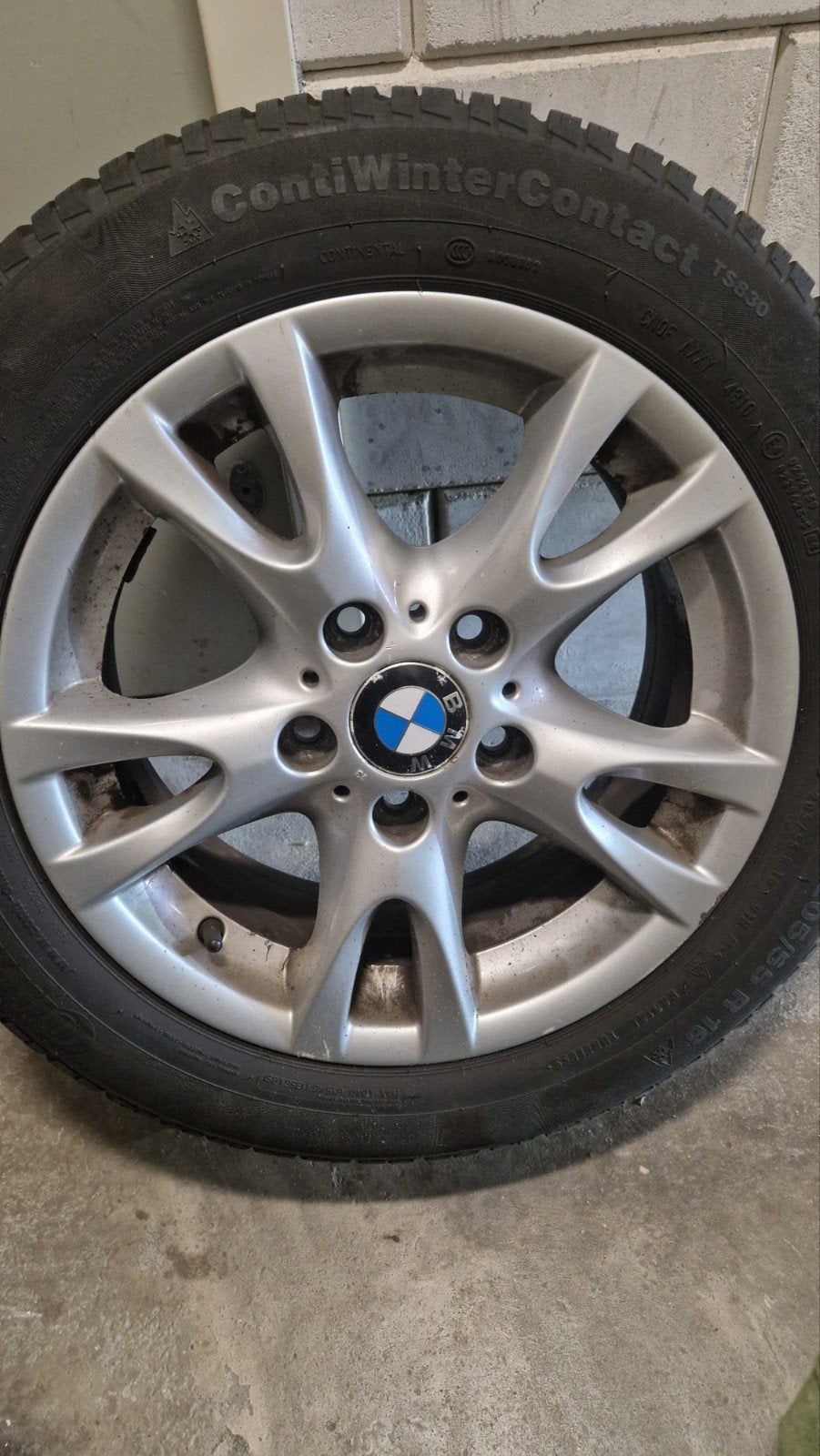 BMW Styling 255 16 inch velgen met Continental winterbanden, Ophalen, Gebruikt, 16 inch, Banden en Velgen
