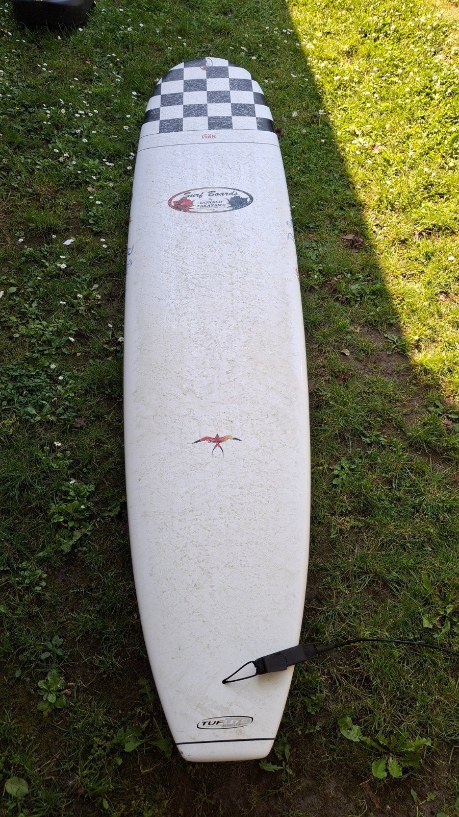 Donald Takayama In The Pink Longboard Noserider Tuflite, Watersport en Boten, Golfsurfen, Ophalen, Longboard, Met koord