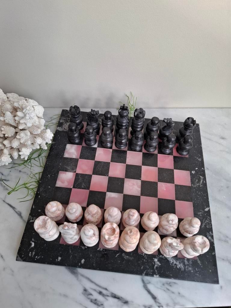 Uniek marmeren schaakspel, Ophalen of Verzenden, Zo goed als nieuw