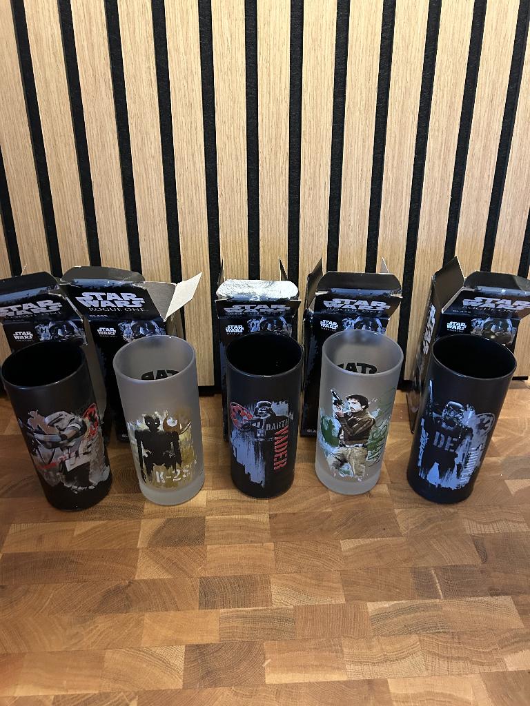 5 Star Wars glazen Rogue One, Verzamelen, Star Wars, Ophalen of Verzenden, Nieuw, Gebruiksvoorwerp