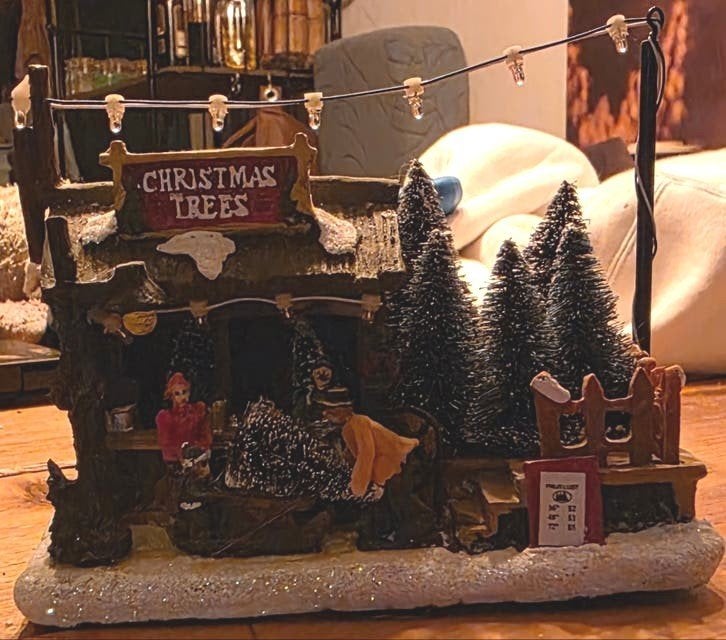 Kerstboom kraampje Intratuin met verlichting, Ophalen of Verzenden, Zo goed als nieuw