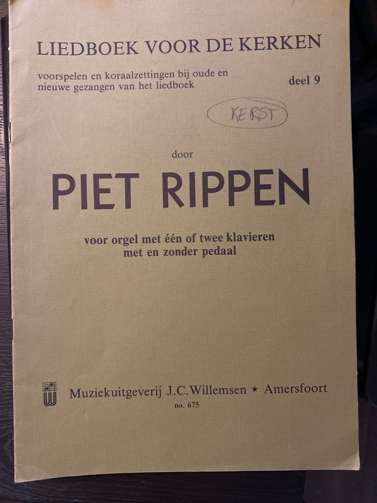 Liedboek voor de Kerken - deel 9 - Piet Rippen (Orgel), Muziek en Instrumenten, Orgel, Gebruikt, Klassiek, Ophalen of Verzenden