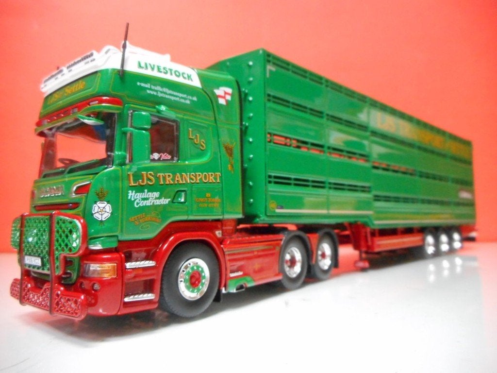 TEKNO SCANIA LJS TRANSPORT, UK 86507, Hobby en Vrije tijd, Modelauto's | 1:50, Ophalen of Verzenden, Nieuw, Bus of Vrachtwagen