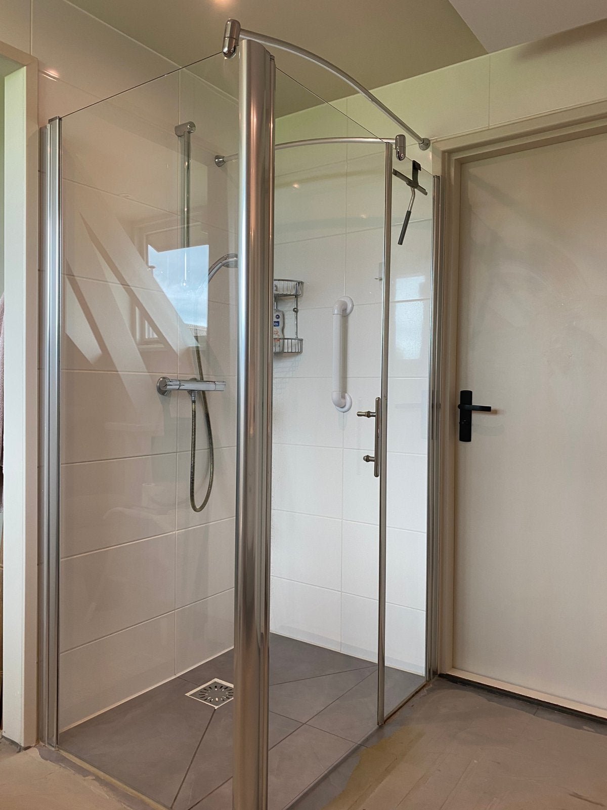 Douchecabine 80 x 110, Ophalen, Gebruikt, Chroom, Douche