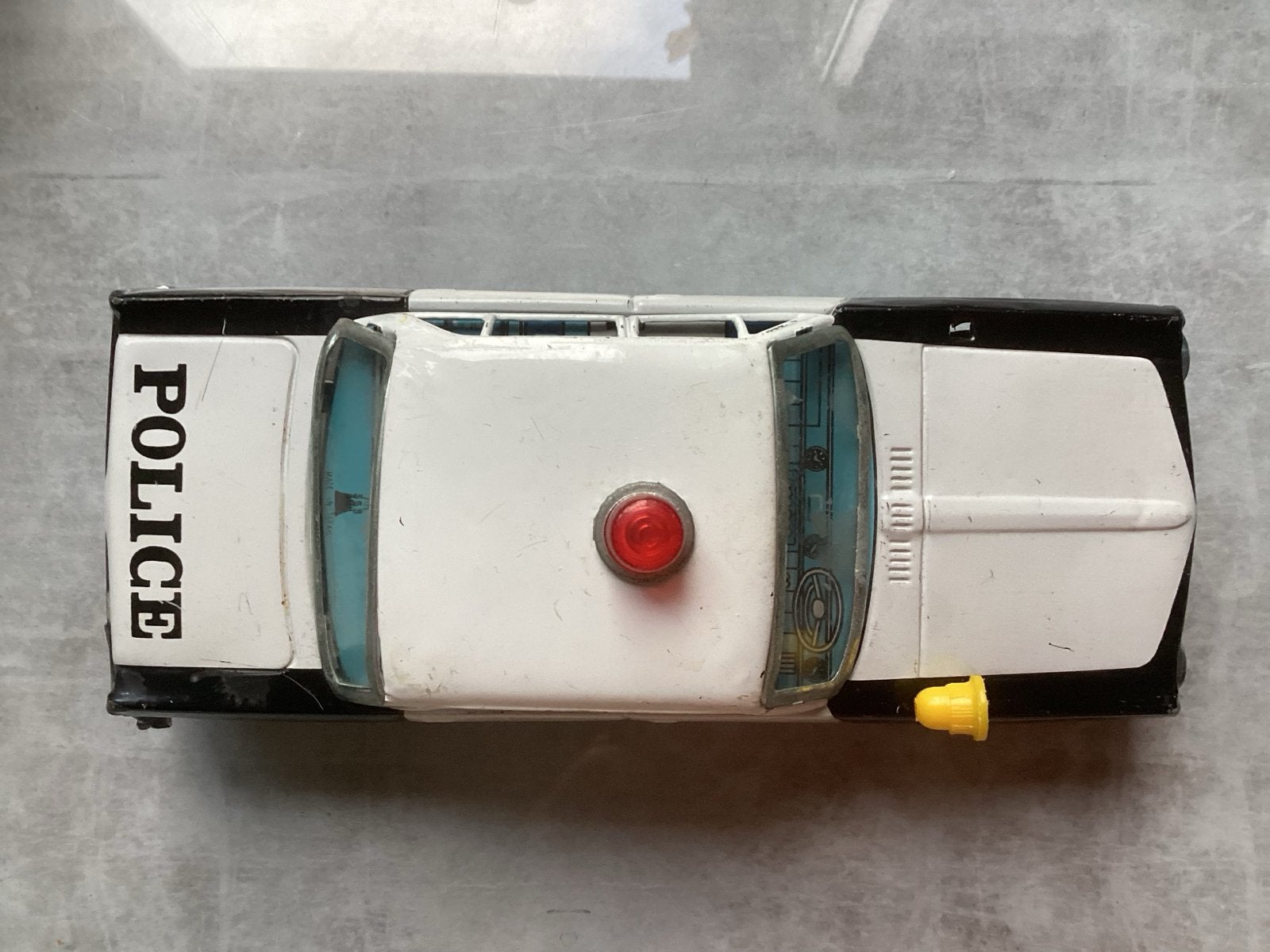Vintage blikken politieauto, Ophalen of Verzenden, Gebruikt