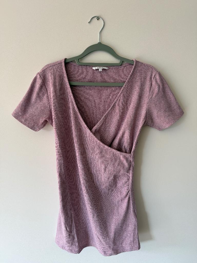 Noppies zwangerschaps- en voedingstop, lila/roze, maat s, Kleding | Dames, Positiekleding, Zo goed als nieuw, Shirt of Top, Maat 36 (S)