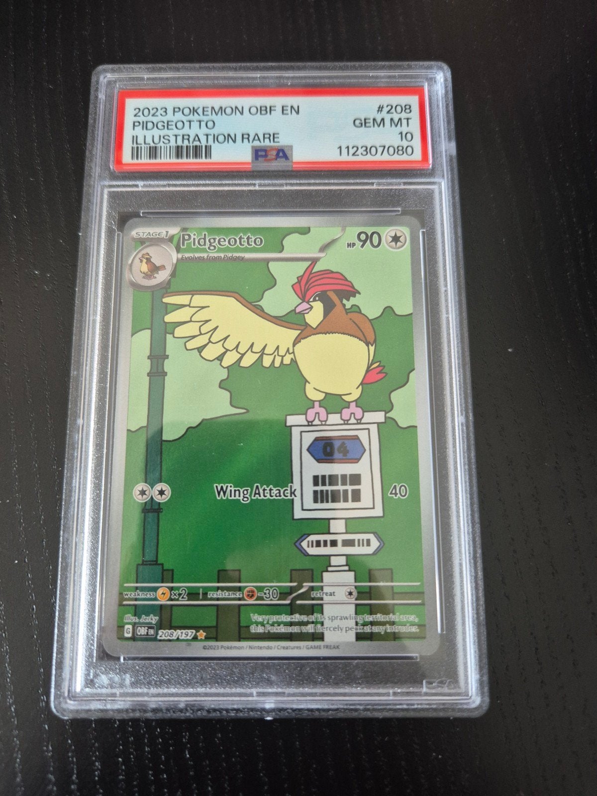 Pidgeotto 208 PSA 10 - Ophalen Eindhoven of verzenden, Ophalen of Verzenden, Zo goed als nieuw, Losse kaart