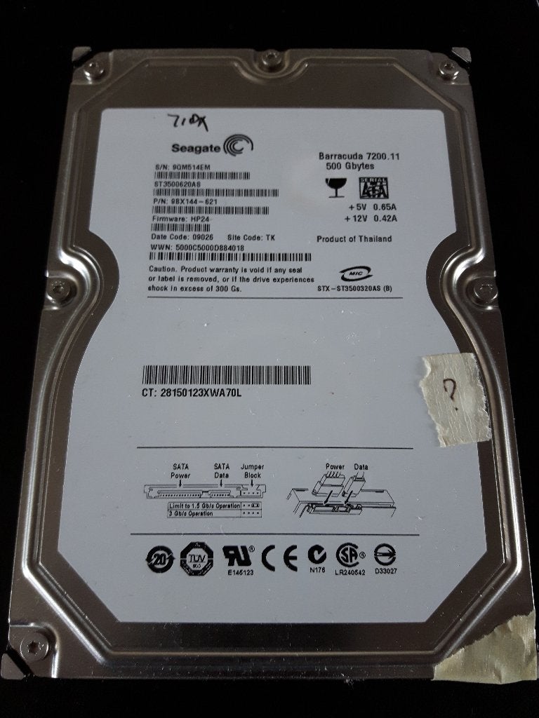 Seagate Barracuda 7200.11 - 500GB SATA [HDD-718x] 5-6, Computers en Software, Harde schijven, Intern, 500gb, Ophalen of Verzenden