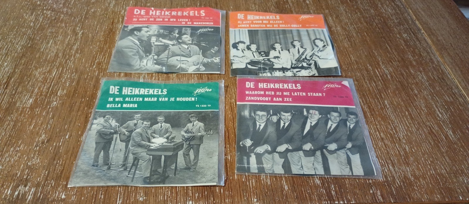4 x single de heikrekels, Ophalen of Verzenden, Gebruikt, 7 inch, Overige typen