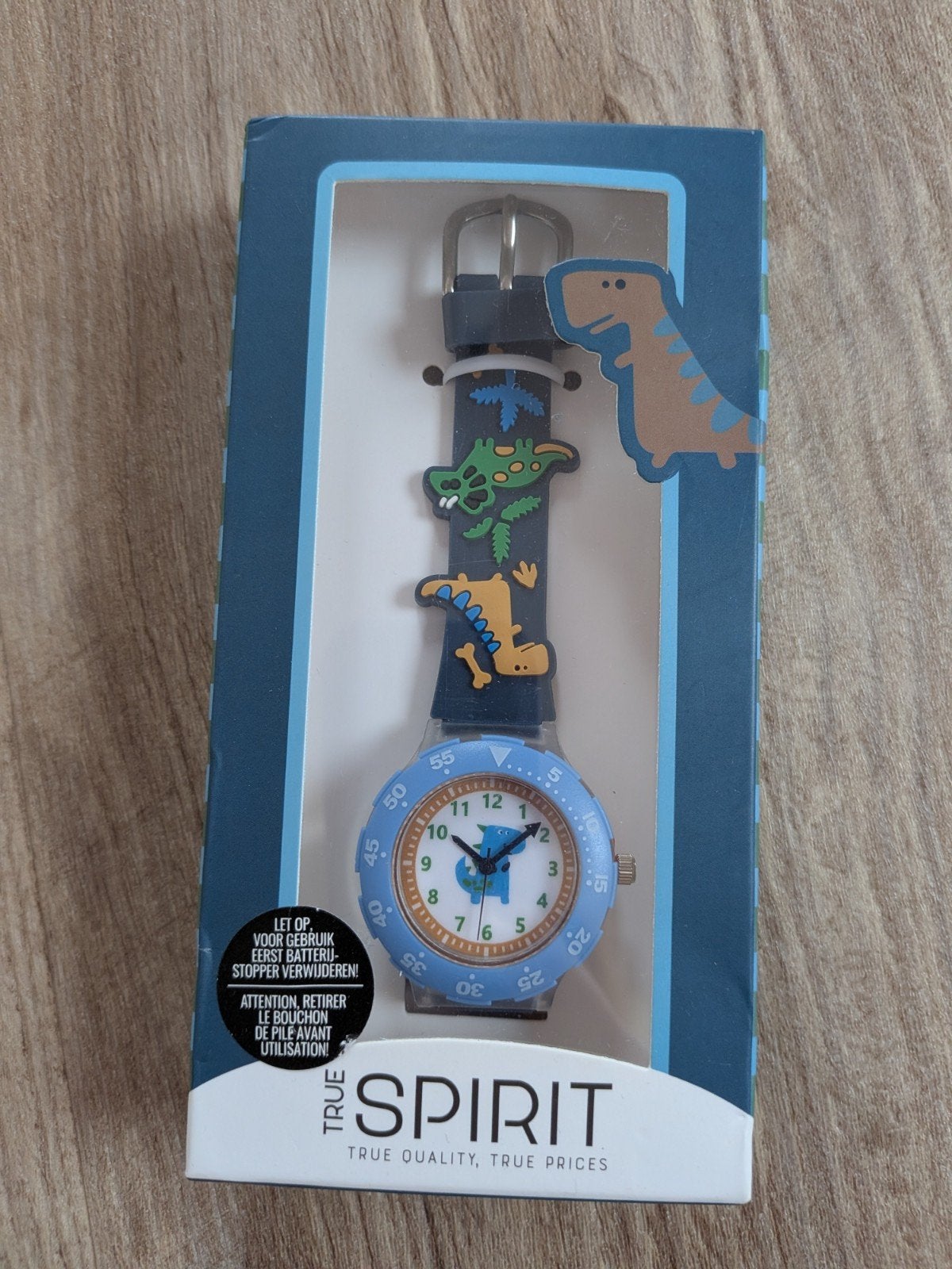True Spirit Kinderhorloge met Dinosaurus Design, Ophalen of Verzenden, Nieuw, Blauw, Jongen of Meisje