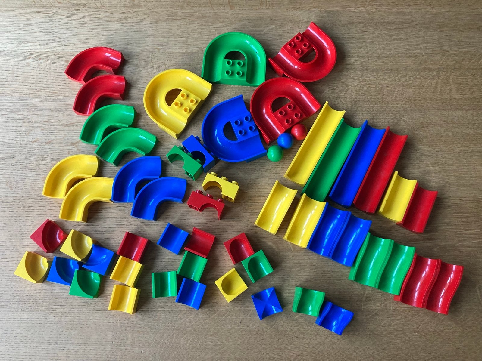 Grote set Duplo / Hubelino knikkerbaan onderdelen, Ophalen of Verzenden, Gebruikt, Overige merken