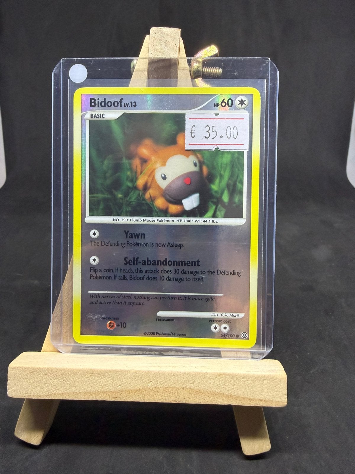 Bidoof lv.13 54/100 reverse nm/exc+, Ophalen of Verzenden, Zo goed als nieuw