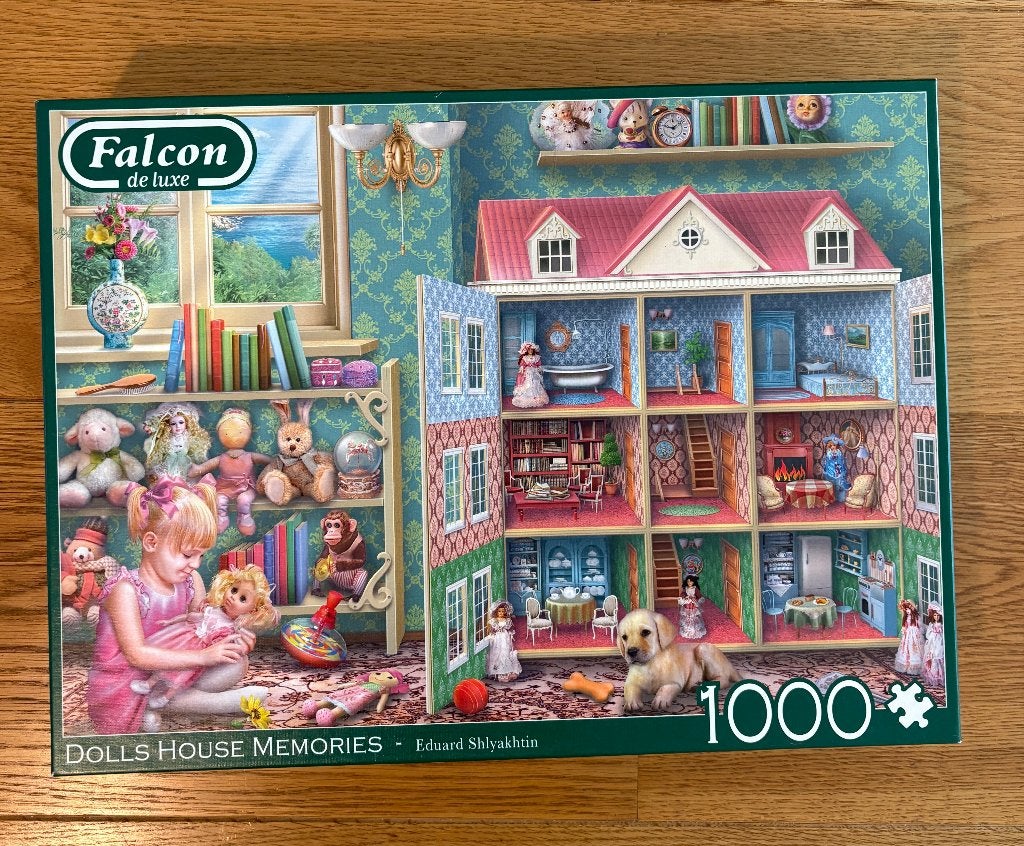 Puzzel Falcon - Dolls house memories 1000 stukjes, Ophalen of Verzenden, 500 t/m 1500 stukjes, Zo goed als nieuw, Legpuzzel