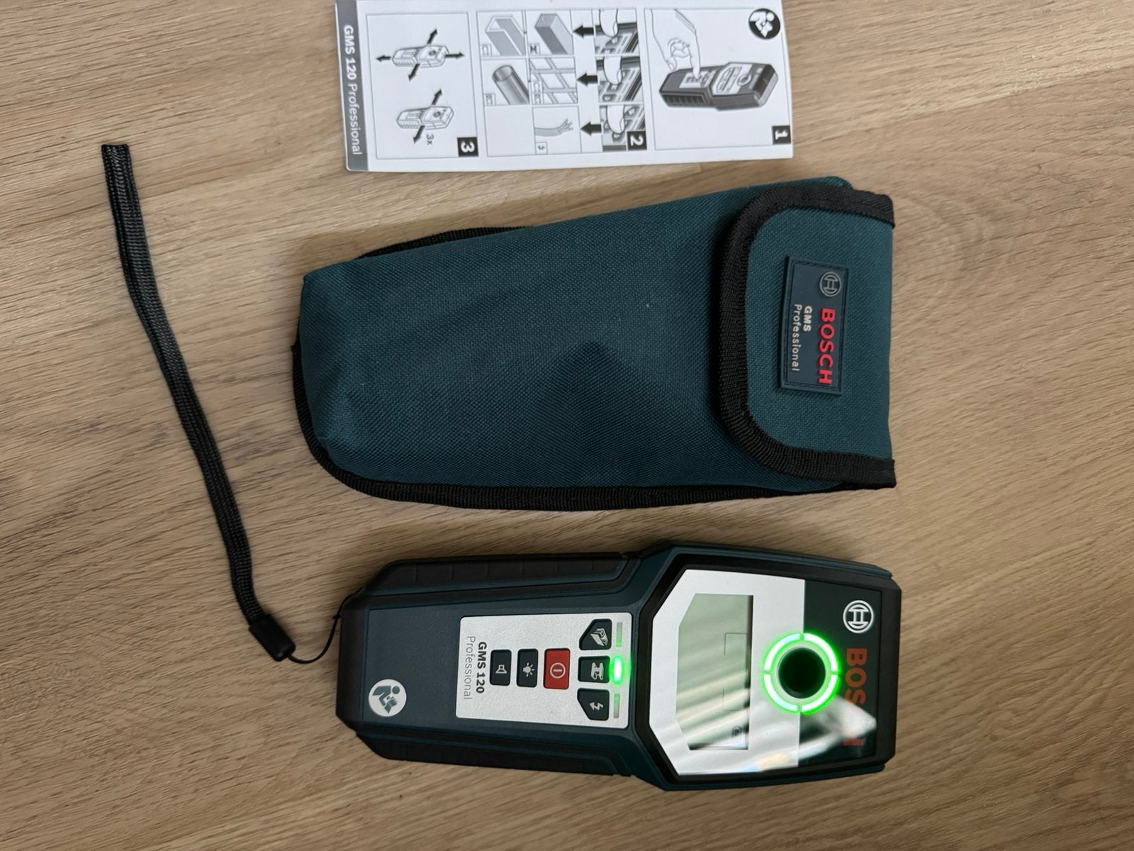 Bosch GMS 120 Professional, Doe-het-zelf en Verbouw, Meetapparatuur, Ophalen of Verzenden, Zo goed als nieuw