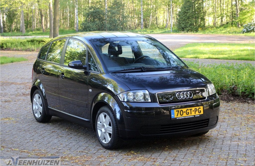 Audi A2 1.4 Exclusive | Zuinig | Nieuwe APK (bj 2001), Voorwielaandrijving, Stof, 4 stoelen, Zwart