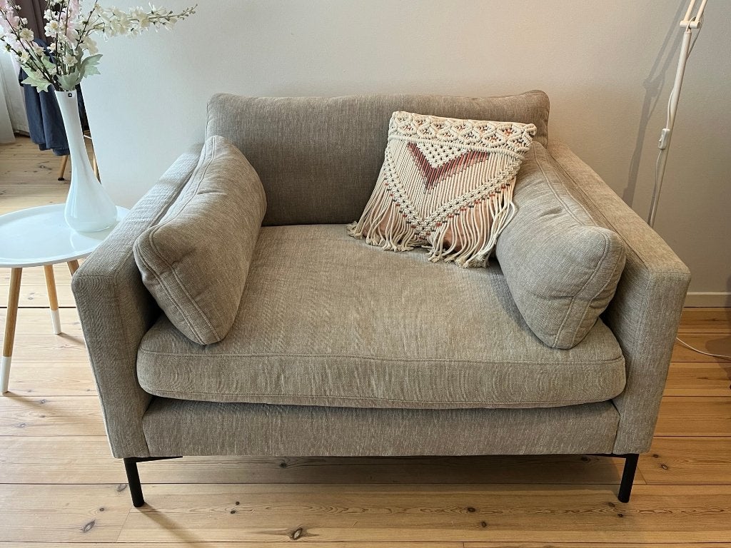 Zuiver  Summer Loveseat Fauteuil Latte, Ophalen, Overige maten, 75 tot 100 cm, Zo goed als nieuw