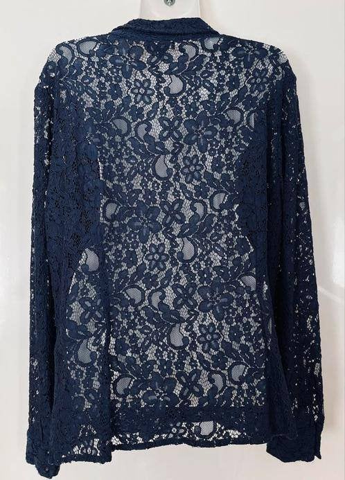 Claudia Sträter kanten blouse maat 46 [DMv], Ophalen of Verzenden, Nieuw, Maat 46/48 (XL) of groter, Blauw