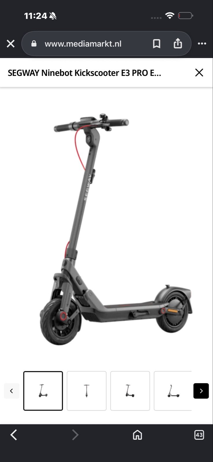 NIEUW Segway Ninebot Kickscooter E3 PRO E Elektrische step, Fietsen en Brommers, Ophalen, Nieuw, Elektrische step (E-scooter)