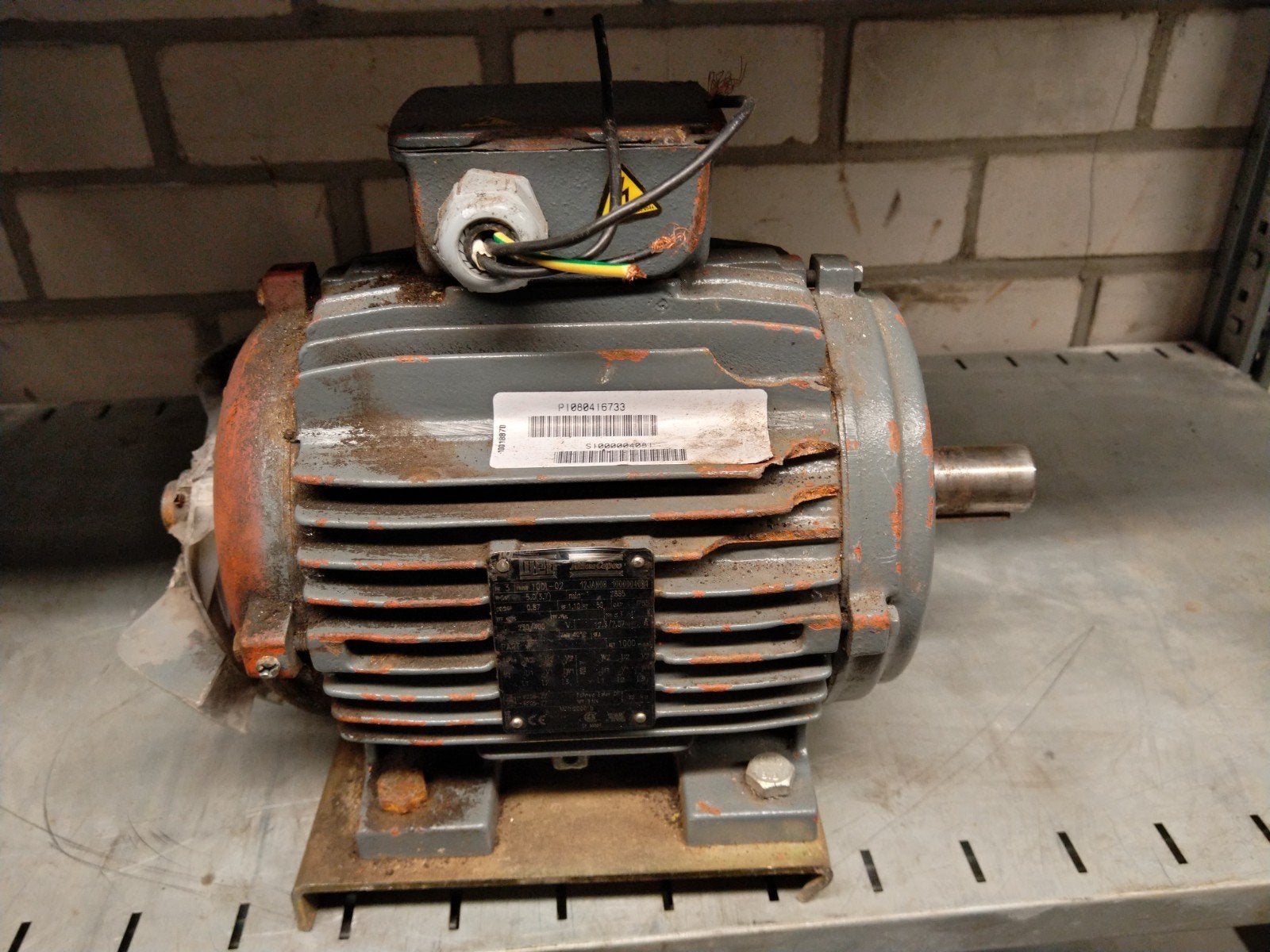 Een 3 fasen Electromotor 2885 RPM, 230/400V, 3,7KW, Ophalen, Gebruikt, Elektromotor, 1800 rpm of meer