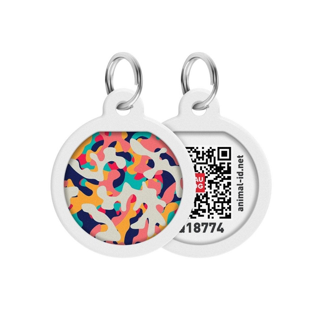 WAUDOG Multicolor Camo QR Pet Tag 25 mm Ruim -40% OFF!!!, Dieren en Toebehoren, Ophalen of Verzenden, Nieuw