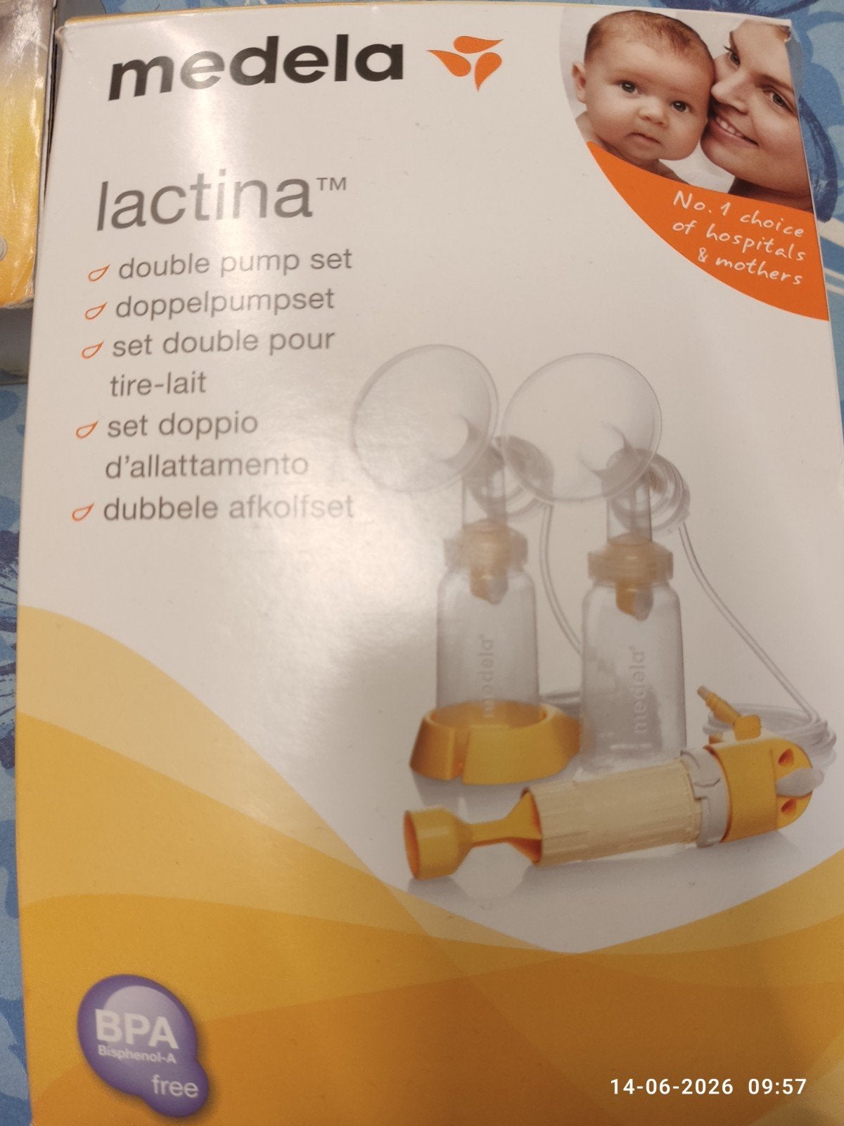 Medela Lactina Dubbele Borstkolfset met Mini Electric, Ophalen