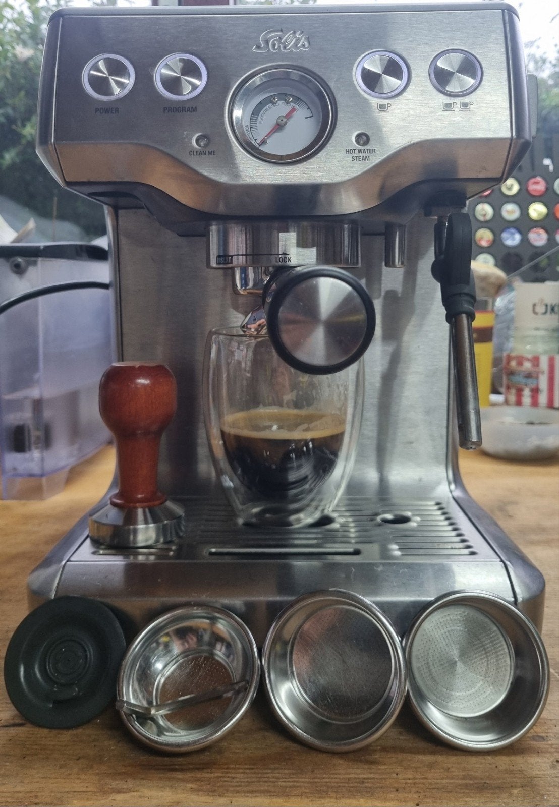 Solis 117 Barista (volledig schoongemaakt en getest), Witgoed en Apparatuur, Stoompijpje, Verzenden, Espresso apparaat, Gemalen koffie